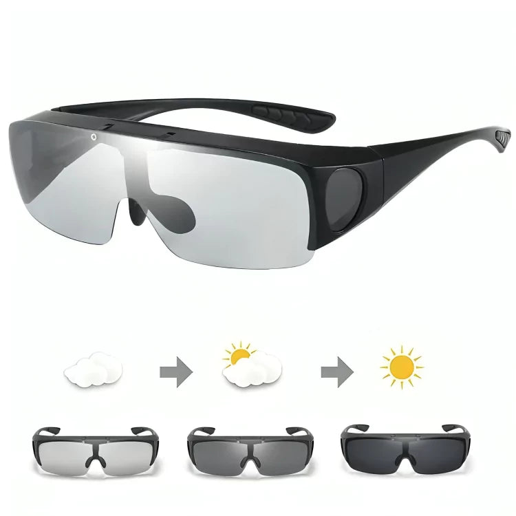 Photochromic Polarized Sunglasses | UV400 & Myopia Compatible